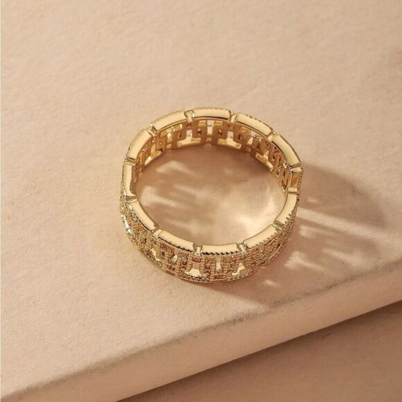 Gold Hollow Out Design Ring - Picture 2 of 3